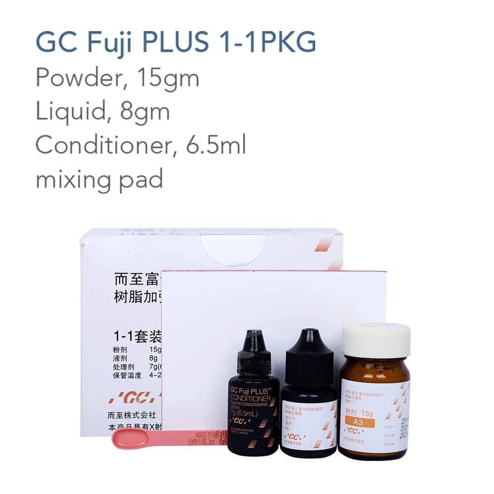 Gc Fuji Plus Dental Luting Cement For Teeth Crown Bridge Post Core Resin Reinforced Adhesive Japan Dentistry Materials FujiCEM