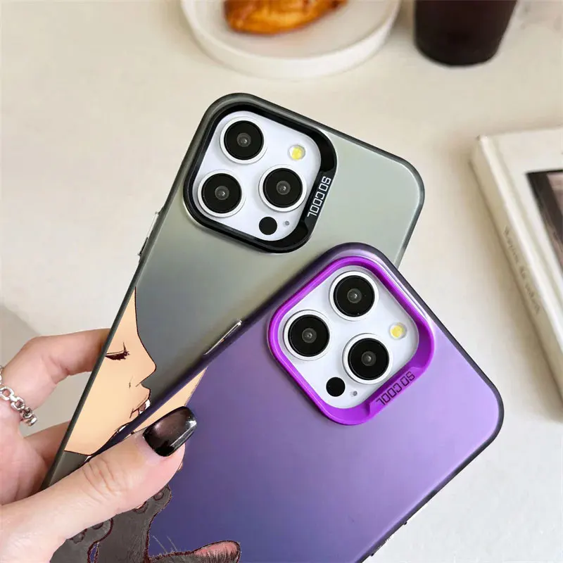 Cute Cat American short Shorthair kiss Coque For iPhone 16 Pro Case 14 11 13 15 Pro Max 12 Mini XS 7 8 16 Plus Phone Cases Cover image 2