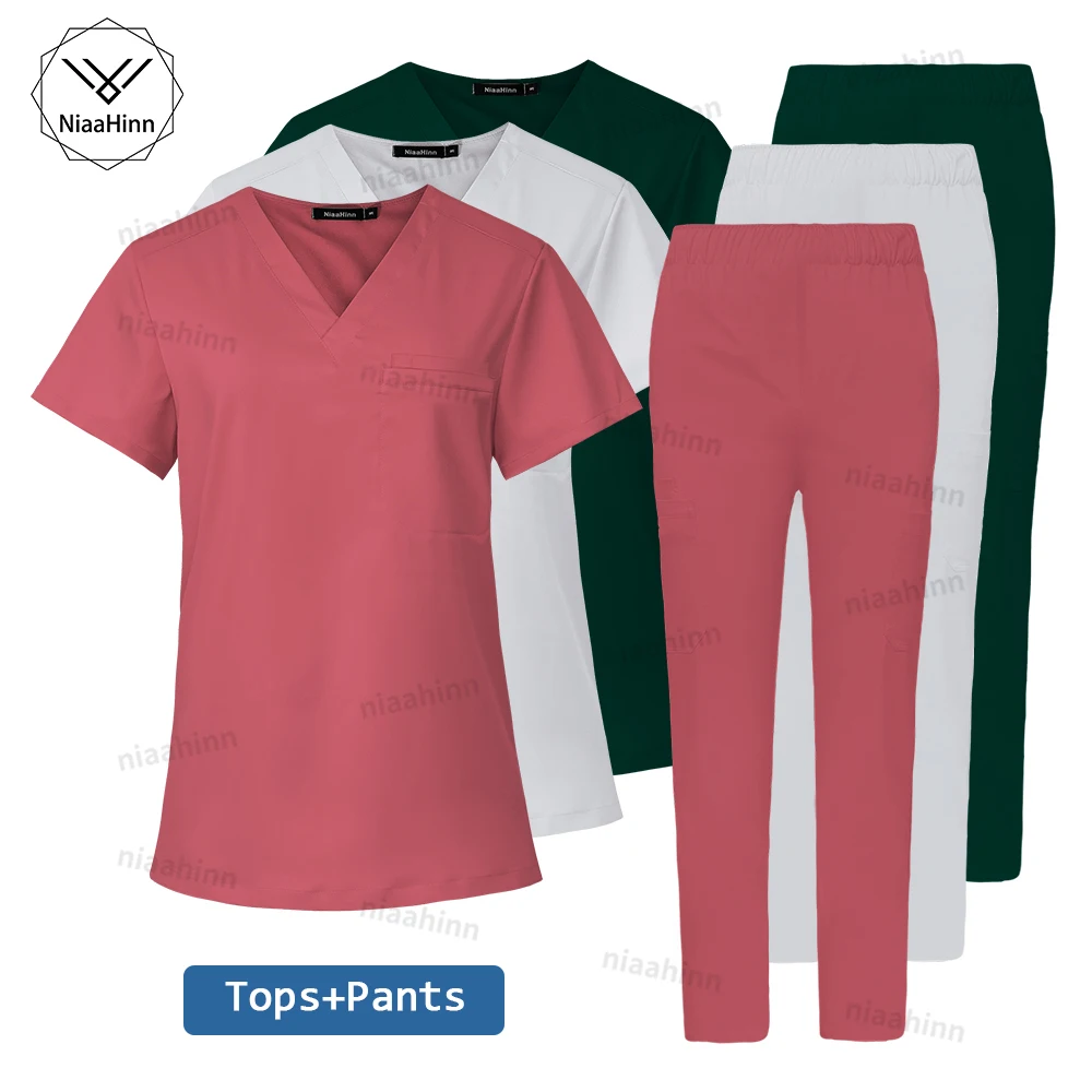 Scrubs Women Nurse Accessories Unisex Doctor Nurse Workwear Healthcare Pharmacy Clinic Medical Uniform Nail Stylist Work Clothes