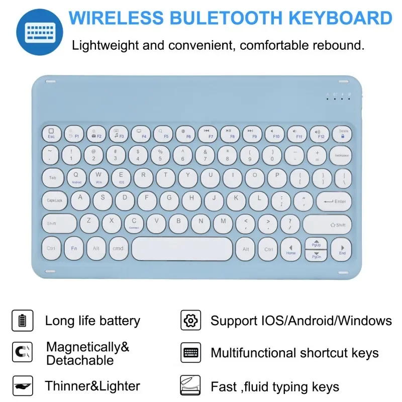 Touchpad Bluetooth Keyboard Case For Samsung Galaxy Tab A7 A8 10.5 X200 T500 S8 S6 Lite 10.4 X700 P610 Pen Holder Tablet Cover