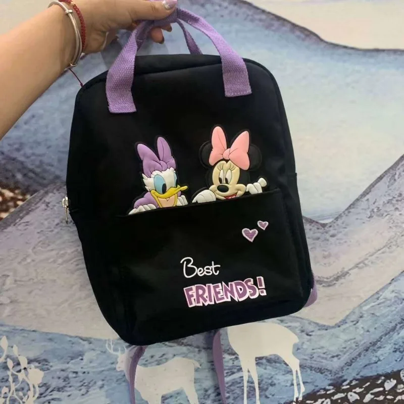 27X21X10 Cm Disney Cartoon Mickey Mouse New Kids Backpack Mini Minnie Schoolbag Girls and Boys Cute Shoulder Bag