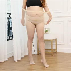 Summer Sexy Bodys Lingerie Woman Tights Skin Color Super Elastic Seamless Pantyhose Women Plus Size 110KG Lady Sex Stockings