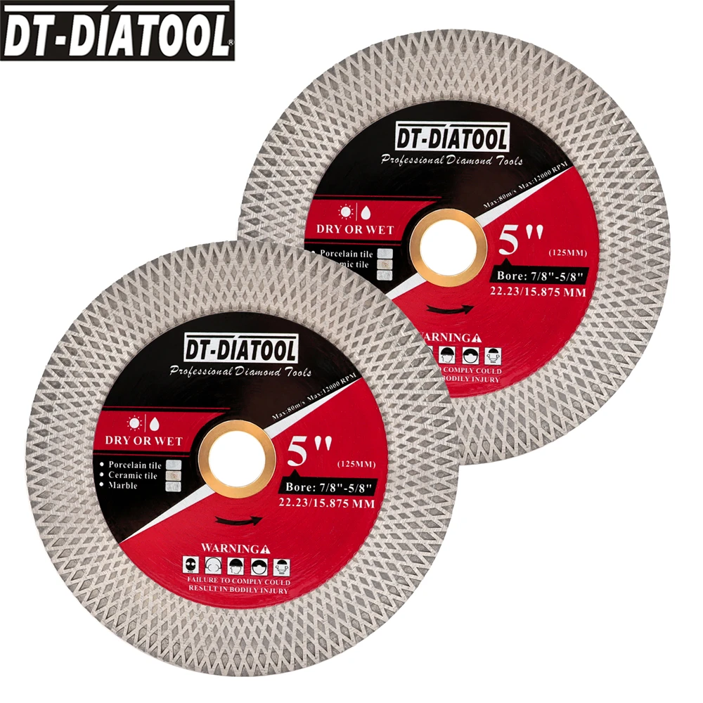 DT-DIATOOL-1pc Diamond Cutting Disc Ceramic Tile Marble Grinder Wheel  Porcelain Saw Blade Diameter 105mm 115mm 125mm Disc