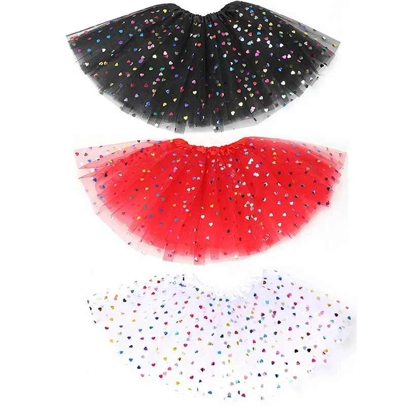 

New Children Colorful Sequins Half Skirt Girls Tutu Skirts Fluffy Skirt Ballet Skirts Mesh Skirt Dancewear Princess Skirtt