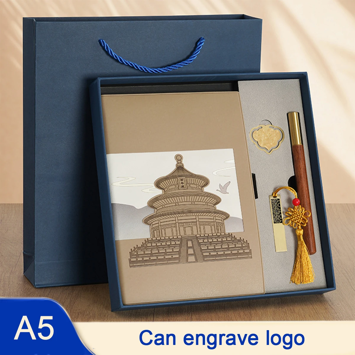 Leatherwork Logo - (Can Engrave Logo) A5 Leather Subject