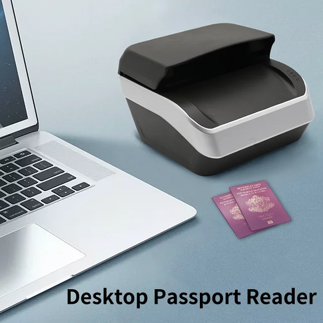 Lector biométrico de pasaporte Android automático OCR, escáner de tarjetas de identificación Github, máquina MRZ, quiosco lector de pasaporte