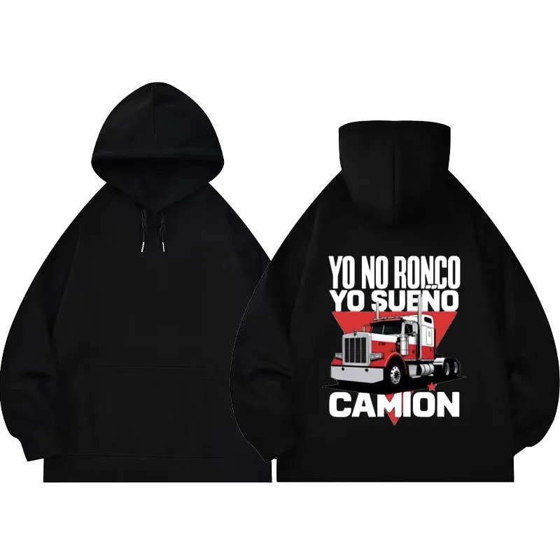 

2025 Fashion Autumn 330G Heavy duty Hoodie with Letter and Truck Pattern Printed Casual Hoodie Sportswear