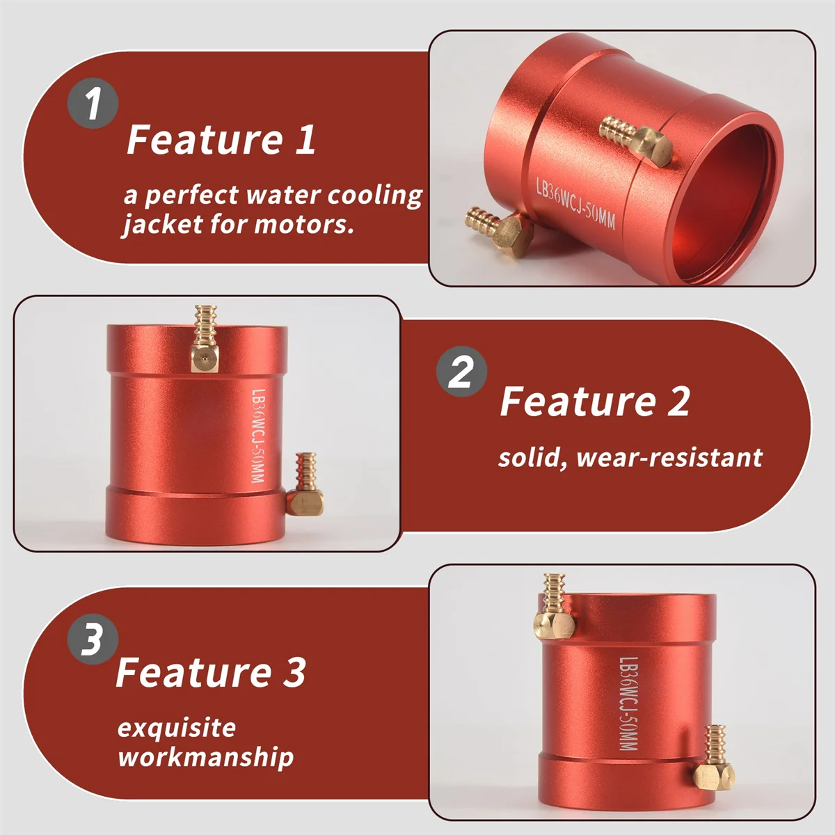 

【Today-Only!】36mm RC Marine Motor Water Cooling Jacket Heat Sink for 3660 3674 3650 RC Boat Aluminum Alloy Brushless Motor Parts