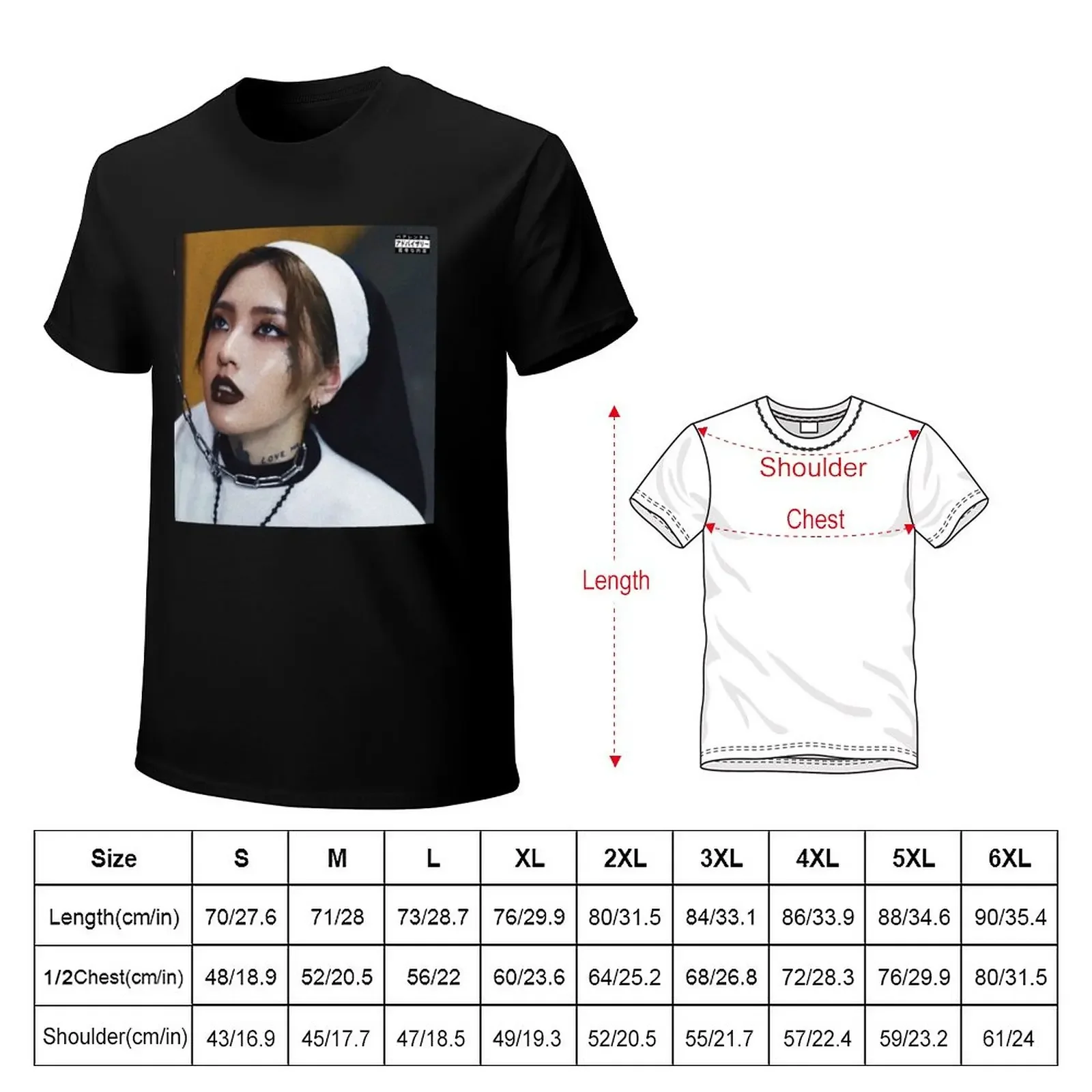 Leashed Nun Aesthetic Album Cover T-Shirt customizeds boys whites men t shirts