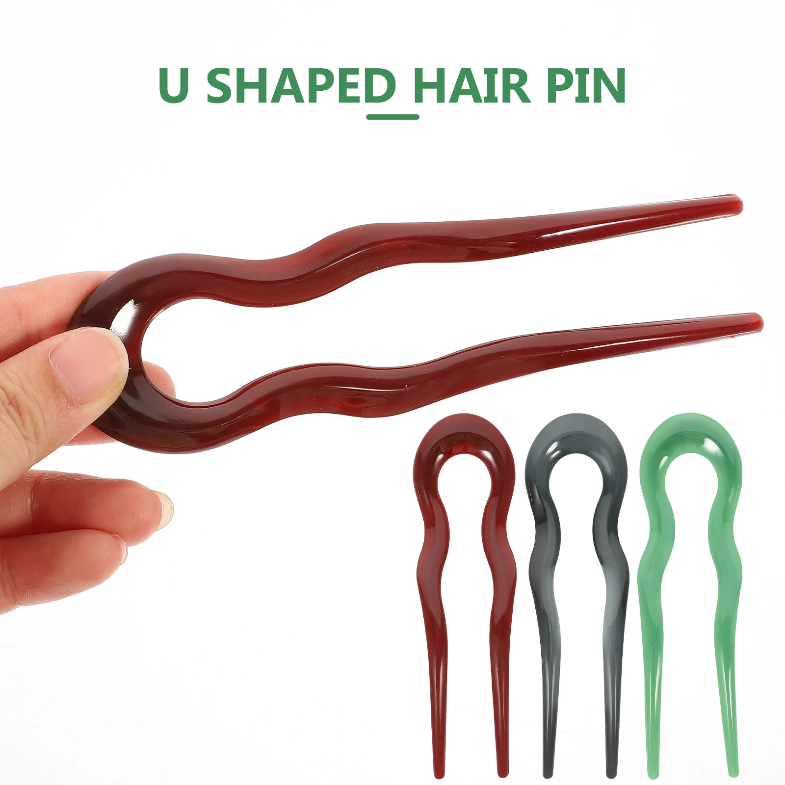 Hairpin U Shaped Pins French Accessories Sticks for Long Buns Women Decorative Thick Key Ring