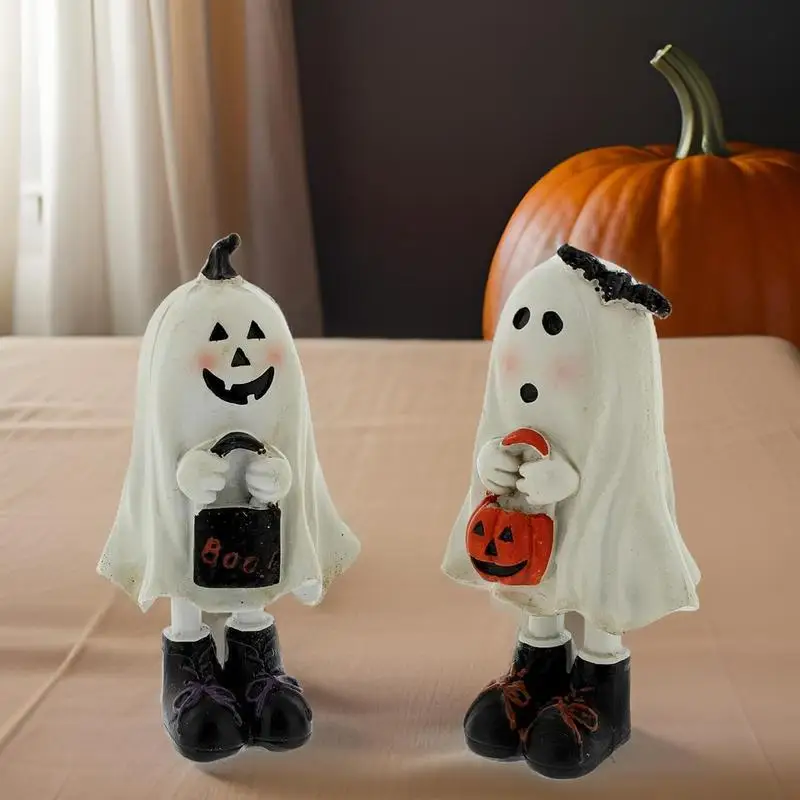 Unique Ghost Figurines Horror Halloween Decor Eye-Catching Halloween Ghost Statue For Car Home Courtyard Ornaments