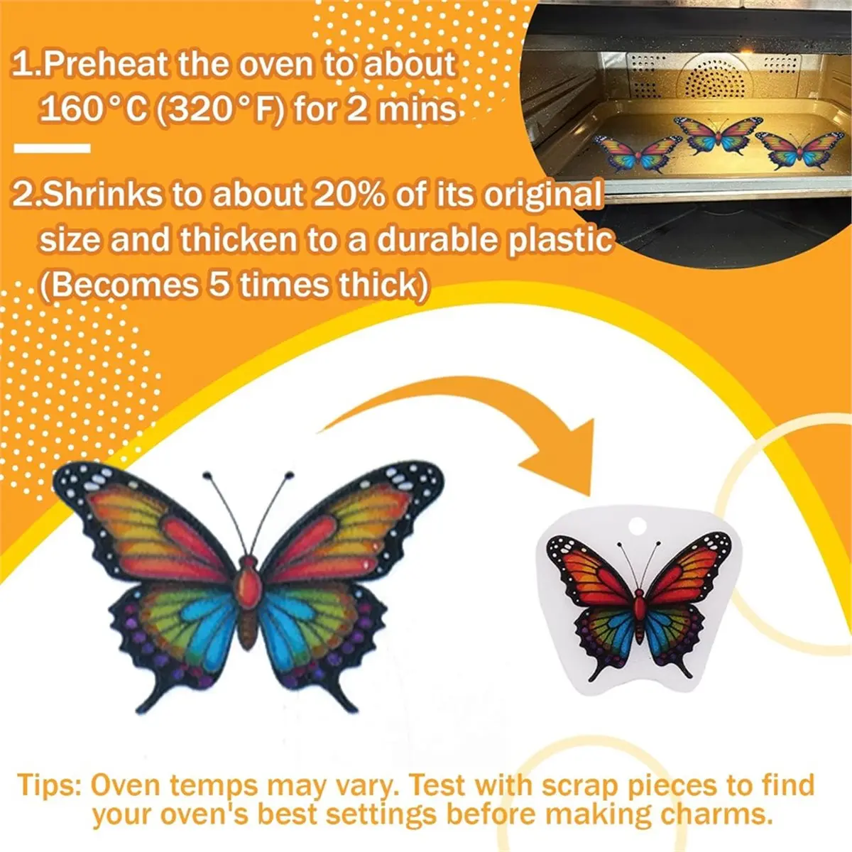 2026 New 6 Sheets Printable Shrink Paper Sheets Plastic for Inkjet Printer,for Crafts DIY Keychain Making, Mother'S Day