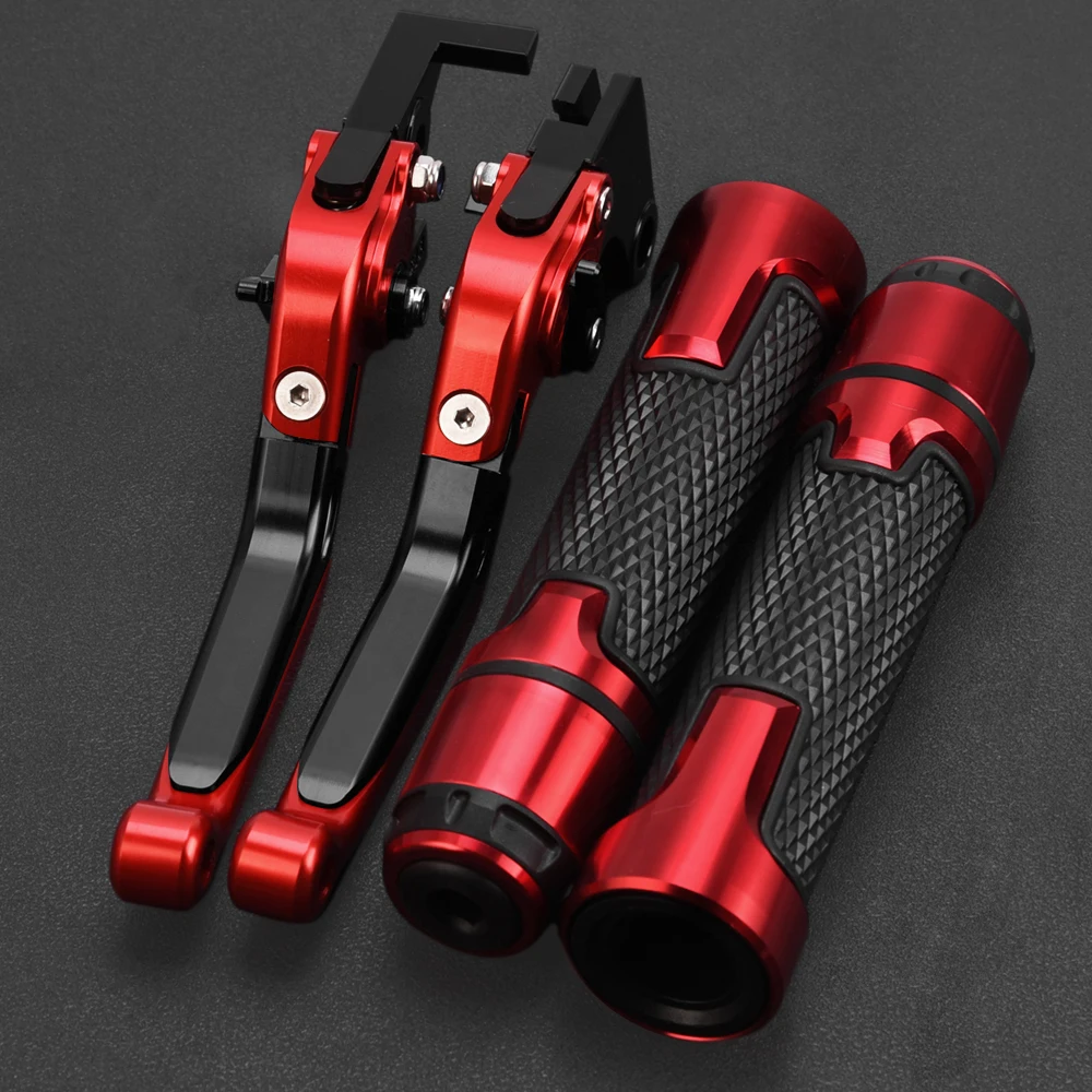 

Motorcycle Folding Brake Clutch Levers & 7/'' 22MM Hand Handle bar Handlebar grips For Ducati DesertX Desert X DESERTX 2022-2024