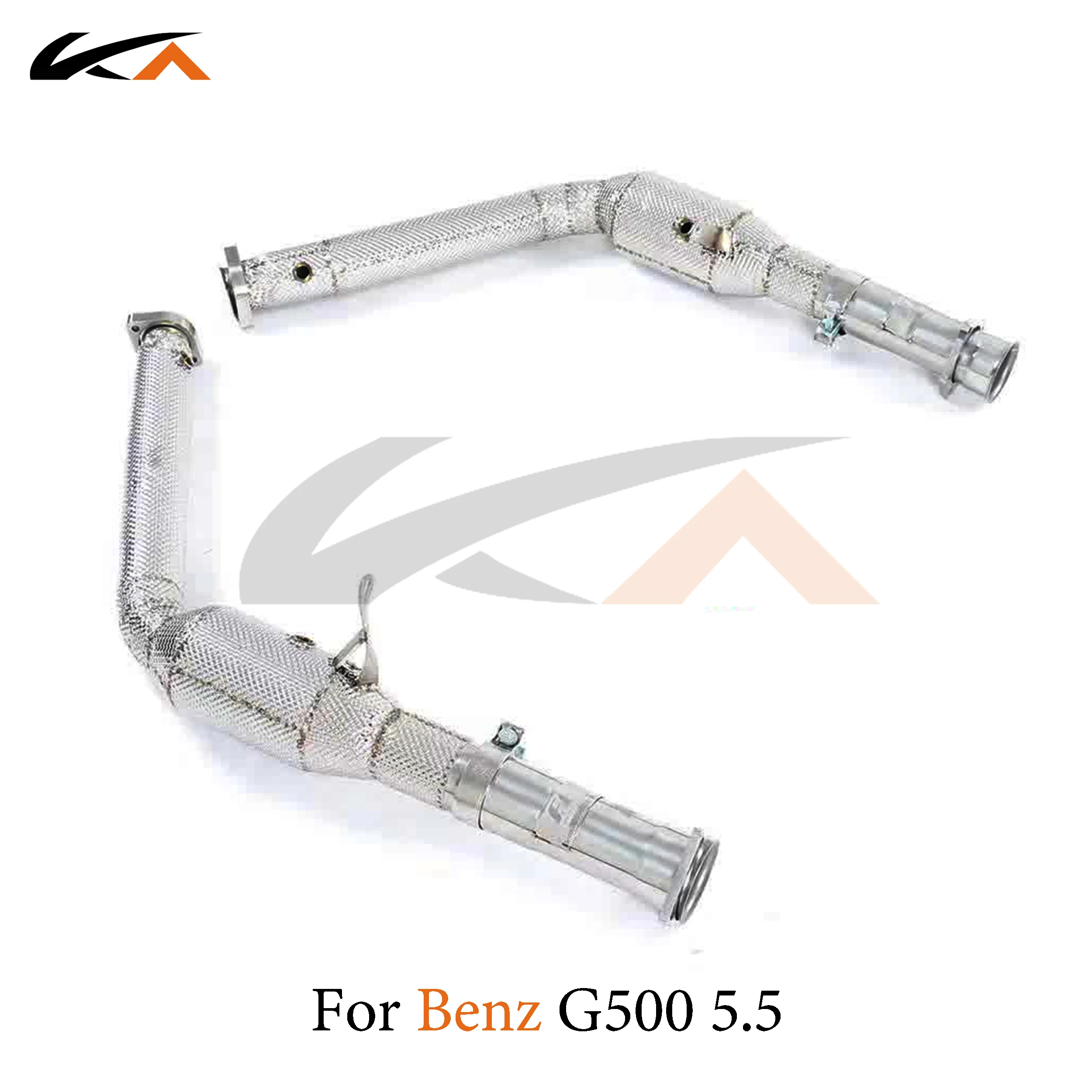 KA Tuning Downpipe Exhaust System for Benz G500 5.5 Performance Axle Pipe with Heat Shield Catalysis