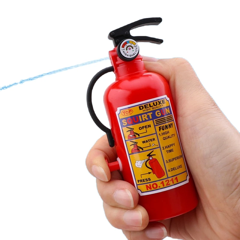 

2pcs Funny Mini Fire Extinguisher Toy Water Guns Spray Water Outdoor Pool Beach Summer Toys Fireman Squirters for Kids Party