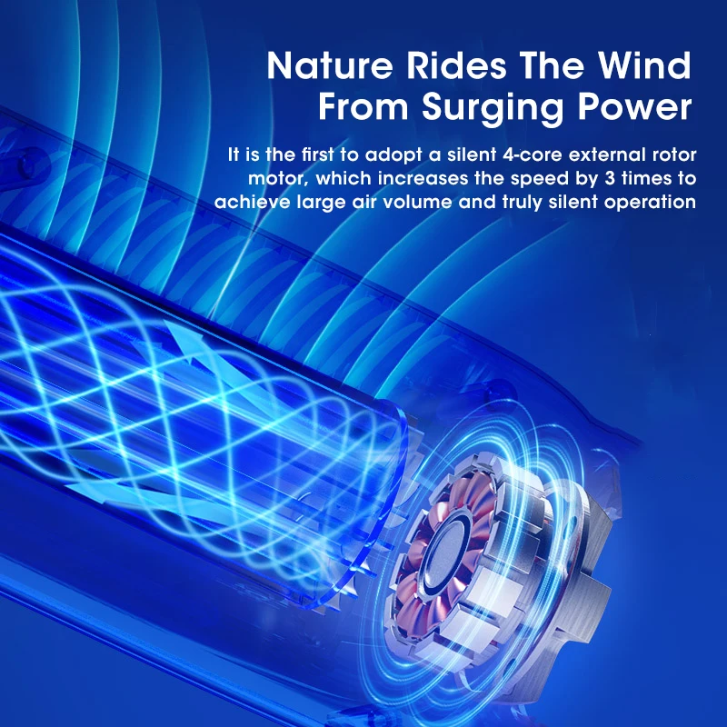 3600mAh مروحة صغيرة مكتب مروحة 90 درجة دوران التبريد سطح المكتب مروحة الهواء برودة داخلي مروحة محمولة مكيف الهواء 4 التروس الرياح