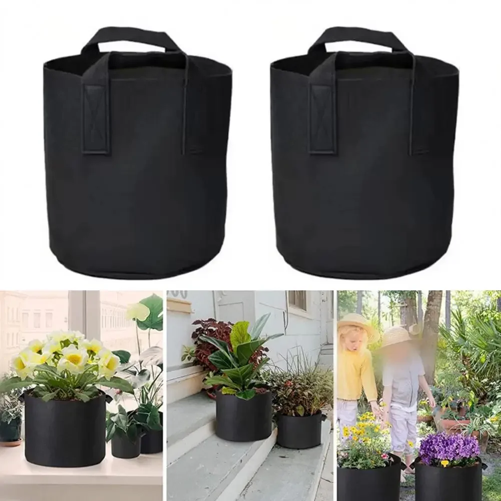 

Plant Growth Promotion Bag Breathable Planting Container Thickened Felt Plant Grow Bags for Flowers for Vegetables for Healthy