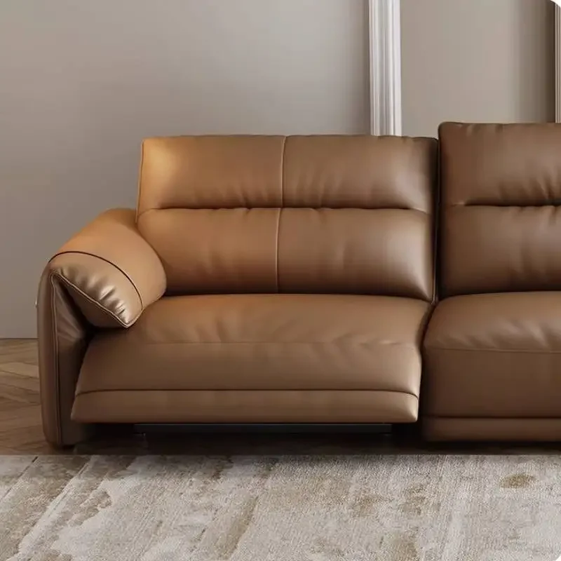 أرائك غرفة المعيشة الفريدة المقاومة للماء بتصميم بني منتفخ أرائك غرفة المعيشة في الصالون كرسي صالة فاخرة أثاث فندق Divano #3