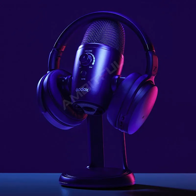 Godox UMic82 USB-Kondensatormikrofon mit bidirektionalem, omnidirektionalem Nierencharakteristik mit mehreren Mustern