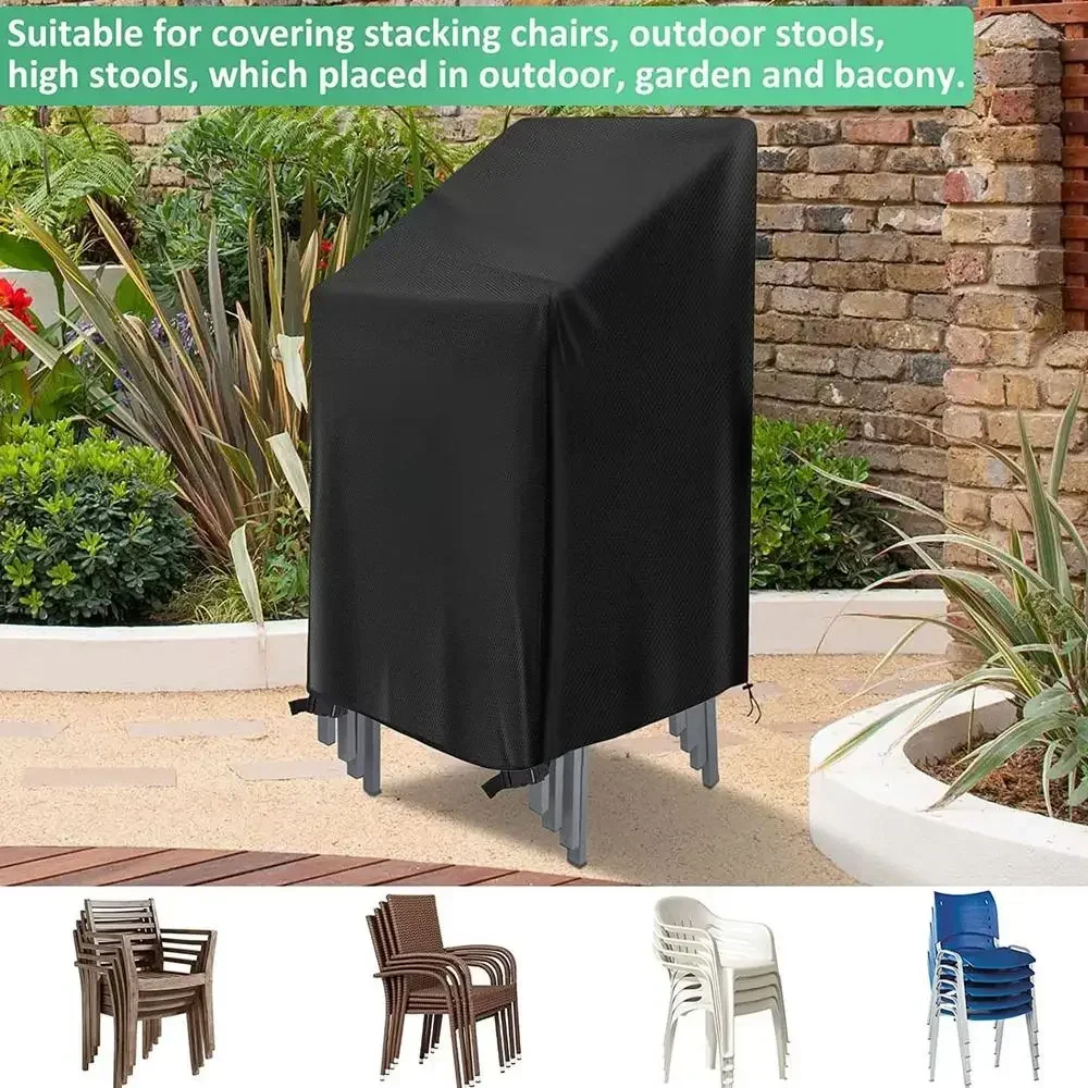 1PC Stacked Chair Dust Cover Storage Bag Outdoor Garden Furniture Protector High Quality Waterproof Dustproof Chair Organizer