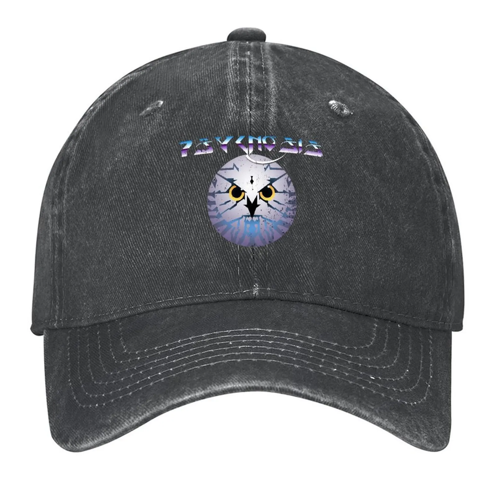 

Psygnosis Retro Video Game Company Logo with Weathered Effect Baseball Cap |-F-| Luxury Cap fun hats Women Men's