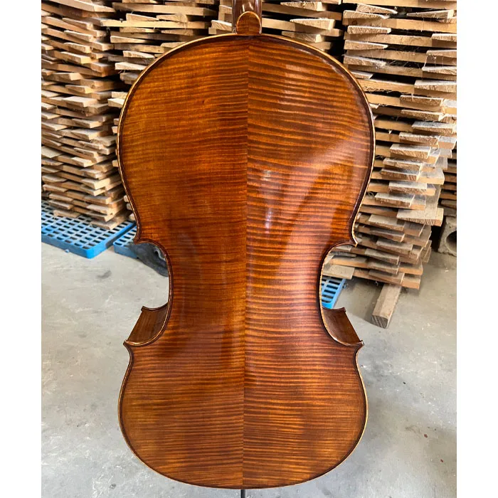 Handmade Flame Maple Cello 4/4 Master Level Professional Musical Instrument for Performance and Practice