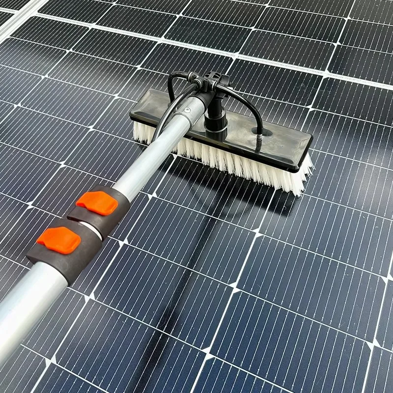 Aluminum Alloy Nylon Solar Panel Cleaning Brush Dry Wet Use 30cm/50cm Export Quality
