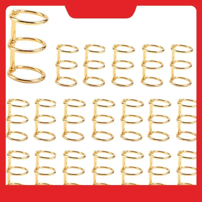 

20Pcs 3 Ring Gold Book Rings Leaf Binders Office Book Rings Snap Split Hinged With 20 Mm Inner Diameter Gold Book Rings-N38R