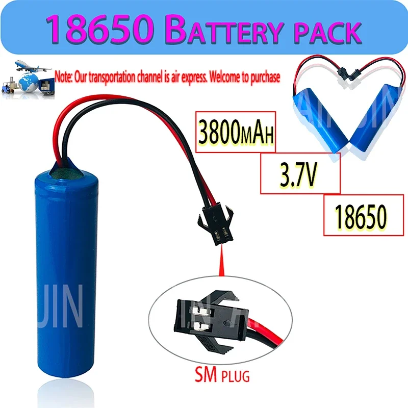 1-8 Stück 3800mAh 3,7 V 2,54 Li-Ionen-Akku Lithium-Ionen-Zell-Baterias mit xh3.0-Stecker für Taschenlampen-Elektro rasierer