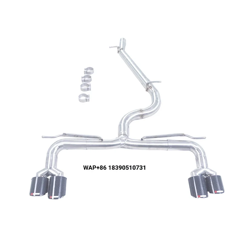 Suitable for 2014-2023 S3 2.0T 304 stainless steel straight through exhaust pipe muffler with loud sound