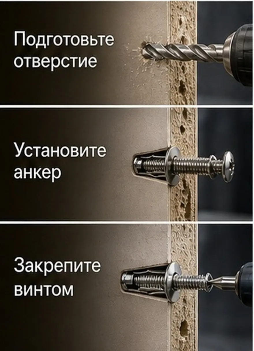 20Pcs Hollow Door Anchors Stainless Steel Petal Nut Expansion Screws for Hollow Walls Drywall Anchor Repair Kit Short Wall