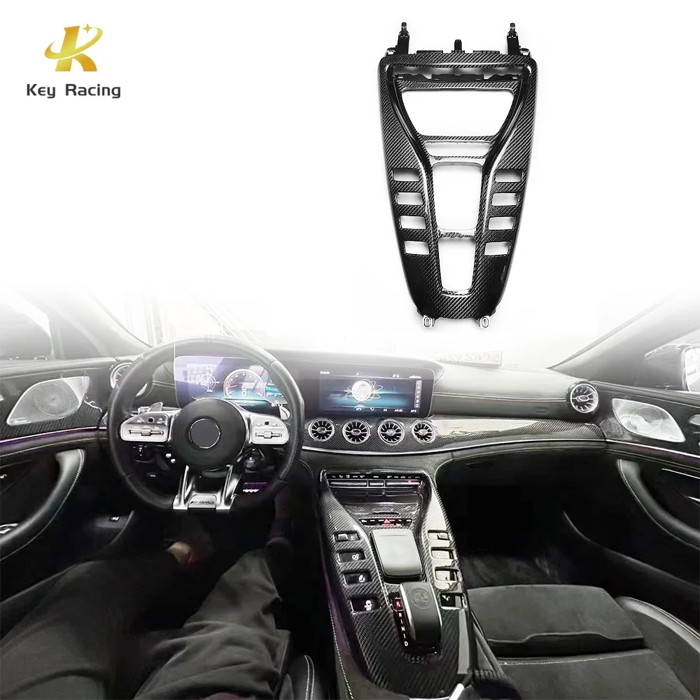 For Mercedes-Benz AMG GT Interior Replacement Parts Carbon Fiber Central Dashboard Trim Accesorios Para el Coche
