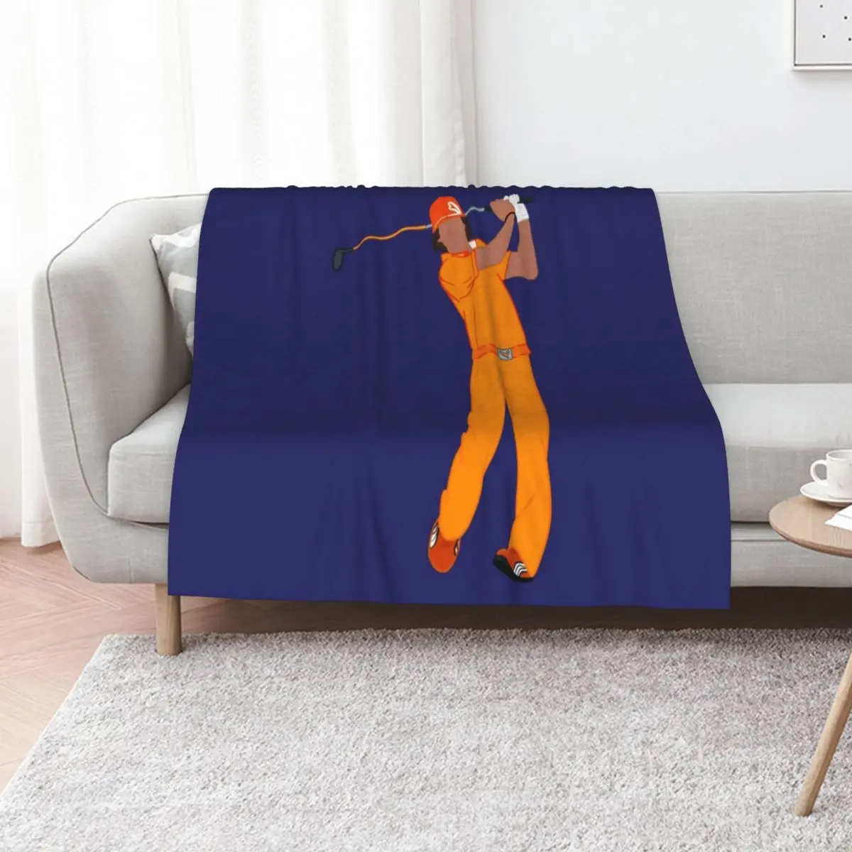 Rickie Fowler Signature Orange Throw Blanket warm winter Personalized Gift Thins bed plaid Soft Multi-Purpose Blankets