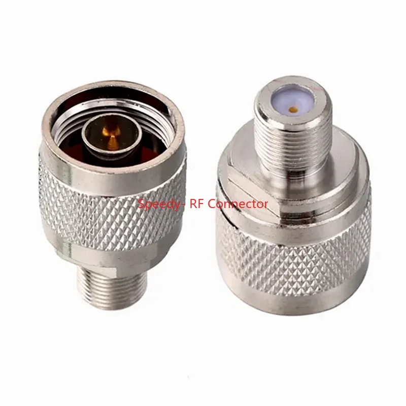 2Pcs N Male Plug To F Female Jack Straight Connector L16 N Type Male To F Female RF Coaxial Adapter Fast Delivery High Quality