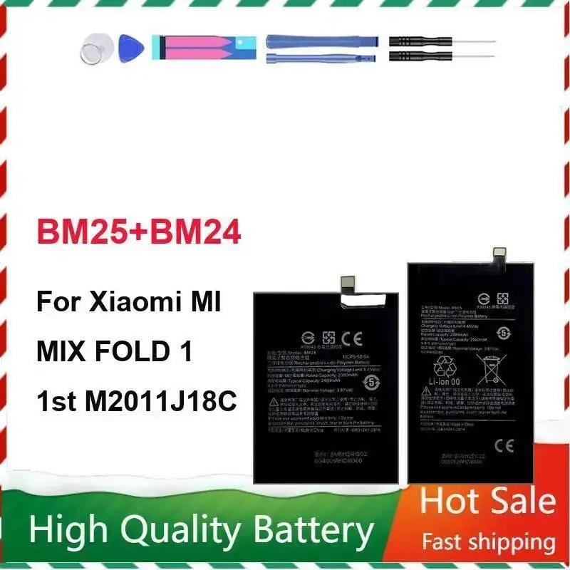 For Xiaomi MI Mix Fold 1 1St M2011J18C Safe And Reliable Mobile Phone Battery High Quality 2460Mah 2560Mah BM25+BM24