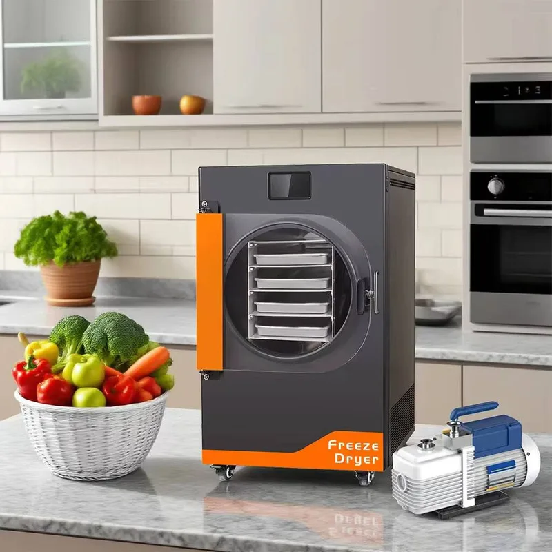 

Small Capacity 4kg Vacuum Food Freeze Dryer Pet Food Fruit Small Food Freeze-drying Equipment