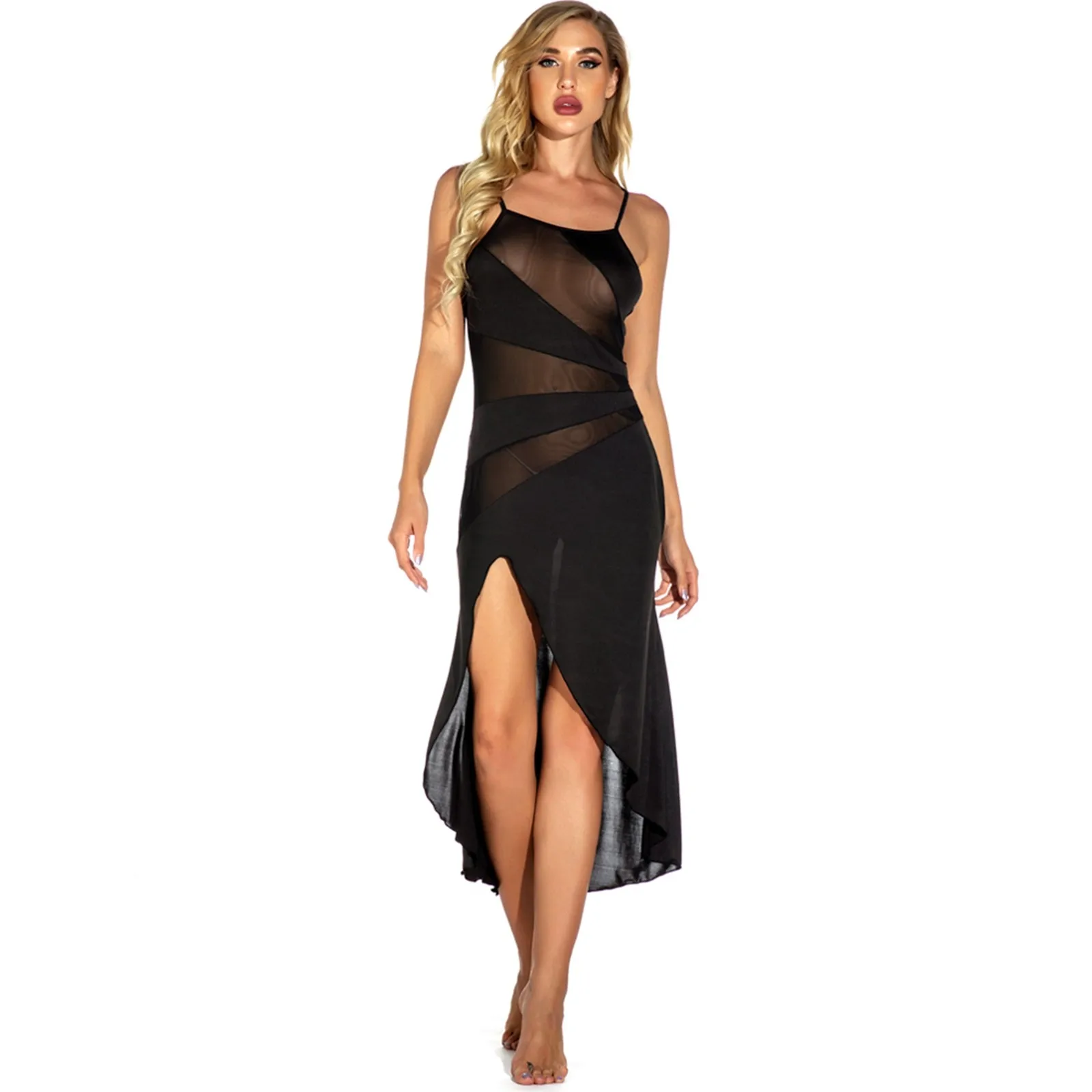 2024 sexy vakantie casual mode boho strand maxi slanke zomer vrouwen clubjurk gebreide mouwloze avondfeestjurk lange jurk