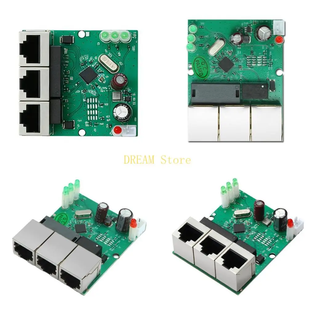 

3Port 100Mbps Ethernet Switches PCB Module Board Plugs Play LED Indicators for Easy Networking Expansion Wide Compatibility best
