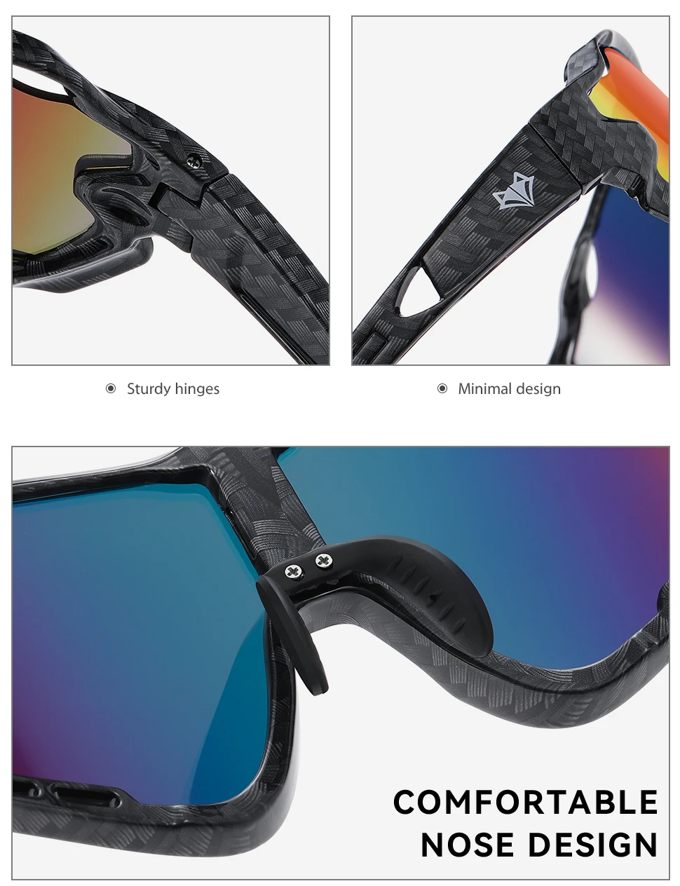 SEPFOX Männer Angeln Sonnenbrille Frauen Radfahren Reiten Wandern Fahren Sonnenbrille Für Outdoor Sport Verspiegelte Linse UV400 Brillen – Detail 26