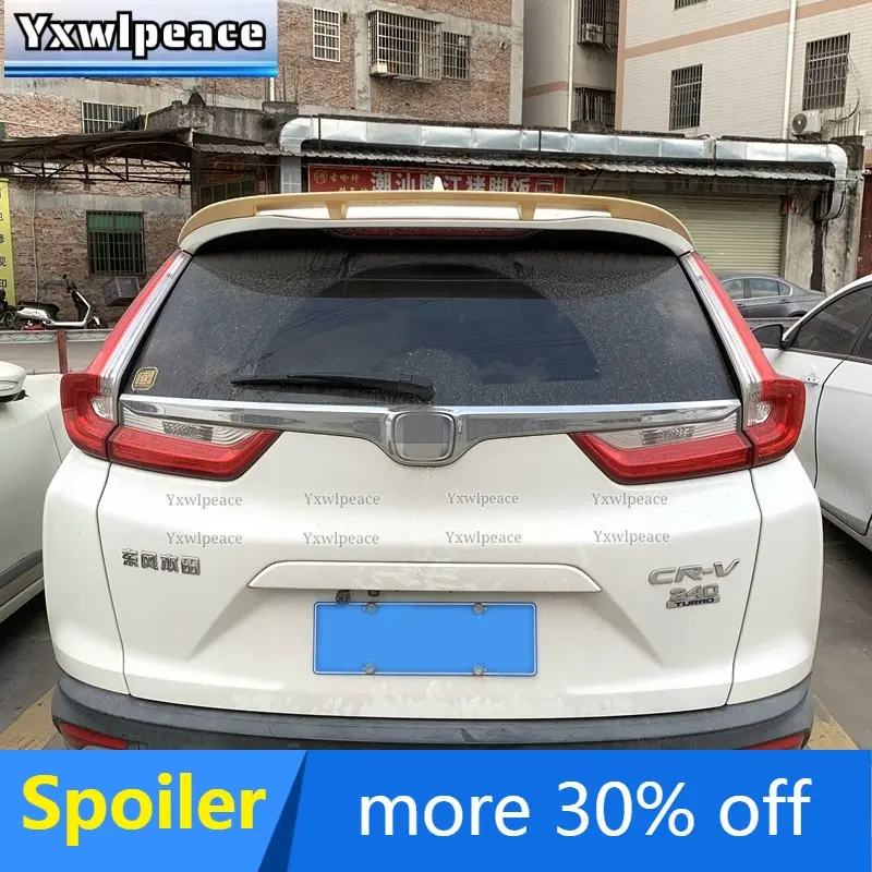 

For Honda CR-V CRV Trunk Spoiler 2017 2018 2019 2020 2021 ABS Material Primer Color Rear Roof Spoiler Car Styling