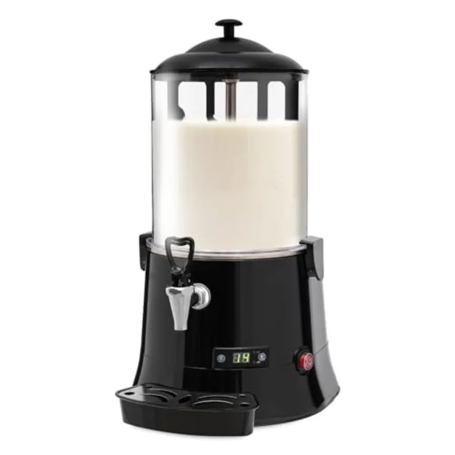 

Commercial kitchen party hot chocolate maker: 10L stainless steel dispenser, 400W 110V, temperature adjustable, black and silve