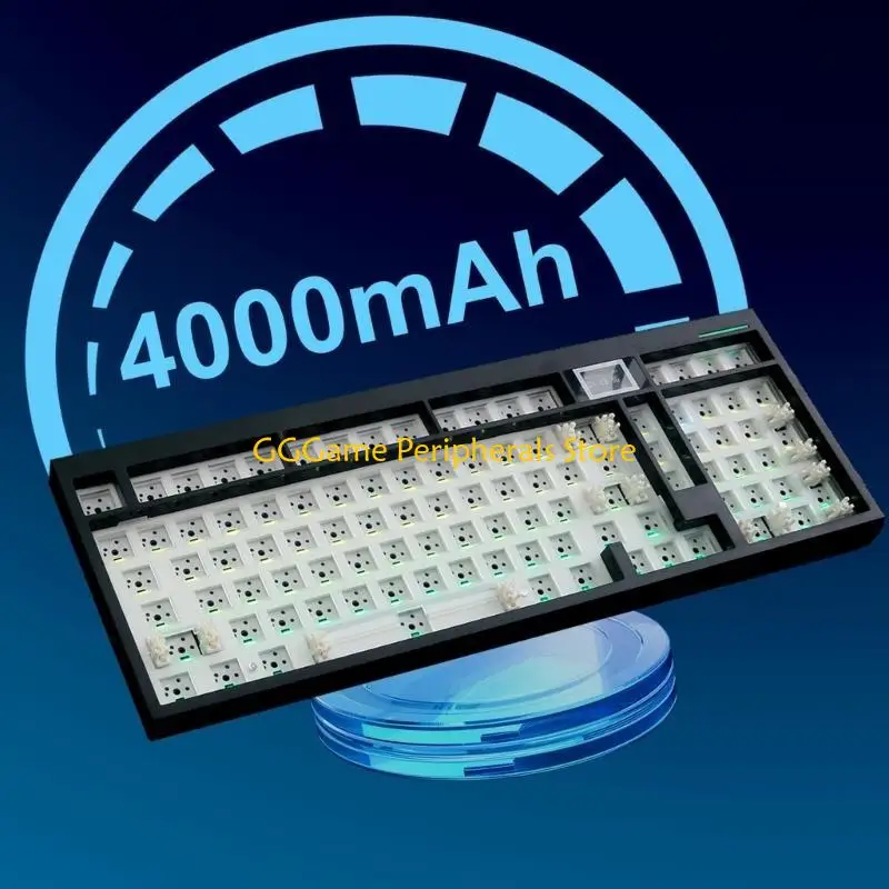 

U55B Ergonomic Gasket Mount Keyboard Wireless Display Hot Swap Gasket Structure Support for VIA Customization Keyboard