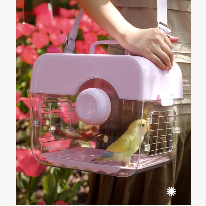 

Small camera, parrot out of cage, carrying hamster, tiger skin, mysterious phoenix, peony, portable, carrying bird cage