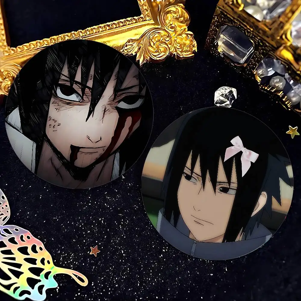 وسيم S-SasukesinhoS شارات باردة صفيح دبوس زر مخصص أنيمي دور المدرسة القديمة بروش الكرتون طوق شارة هدية #4