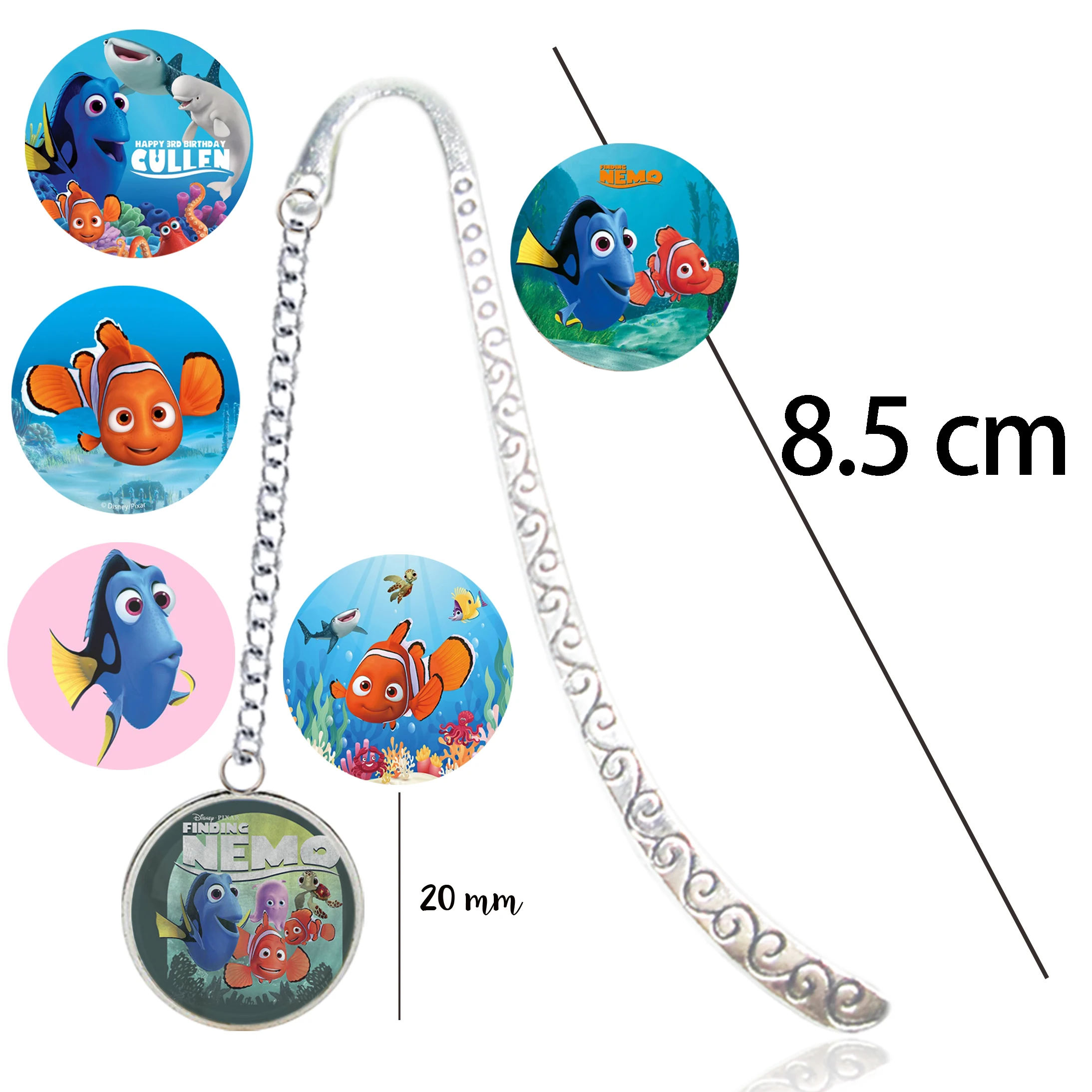

Bookmark With Link Pendant- Finding Nemo - Dory Marlin Turtle Art Quotes Poster Cartoon Fish Shark Cast For Reading Book Mark ﻿