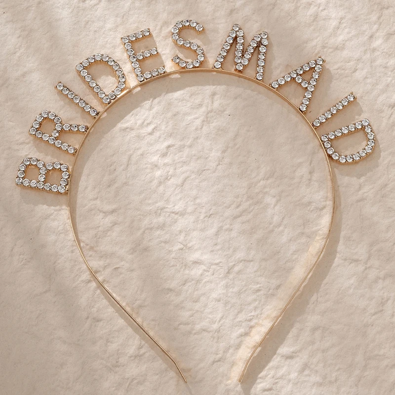 Braut Strass Alphabet Haar Hochzeit Fiesta Kopfschmuck für Frauen niedlichen Kinder Haarschmuck Haarschmuck Geburtstags geschenk – Detail 10