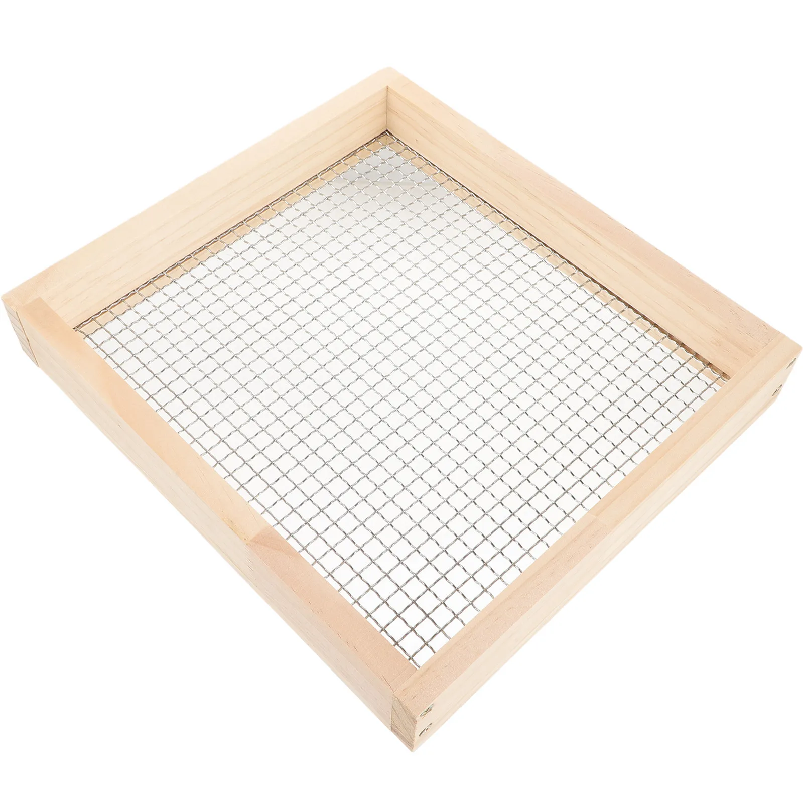 Garden Sifter for Soil Dirt Gravel Rocks Leaves Multi Functional Heavy Duty Wooden Metal Construction Fine Mesh Sifting Tool