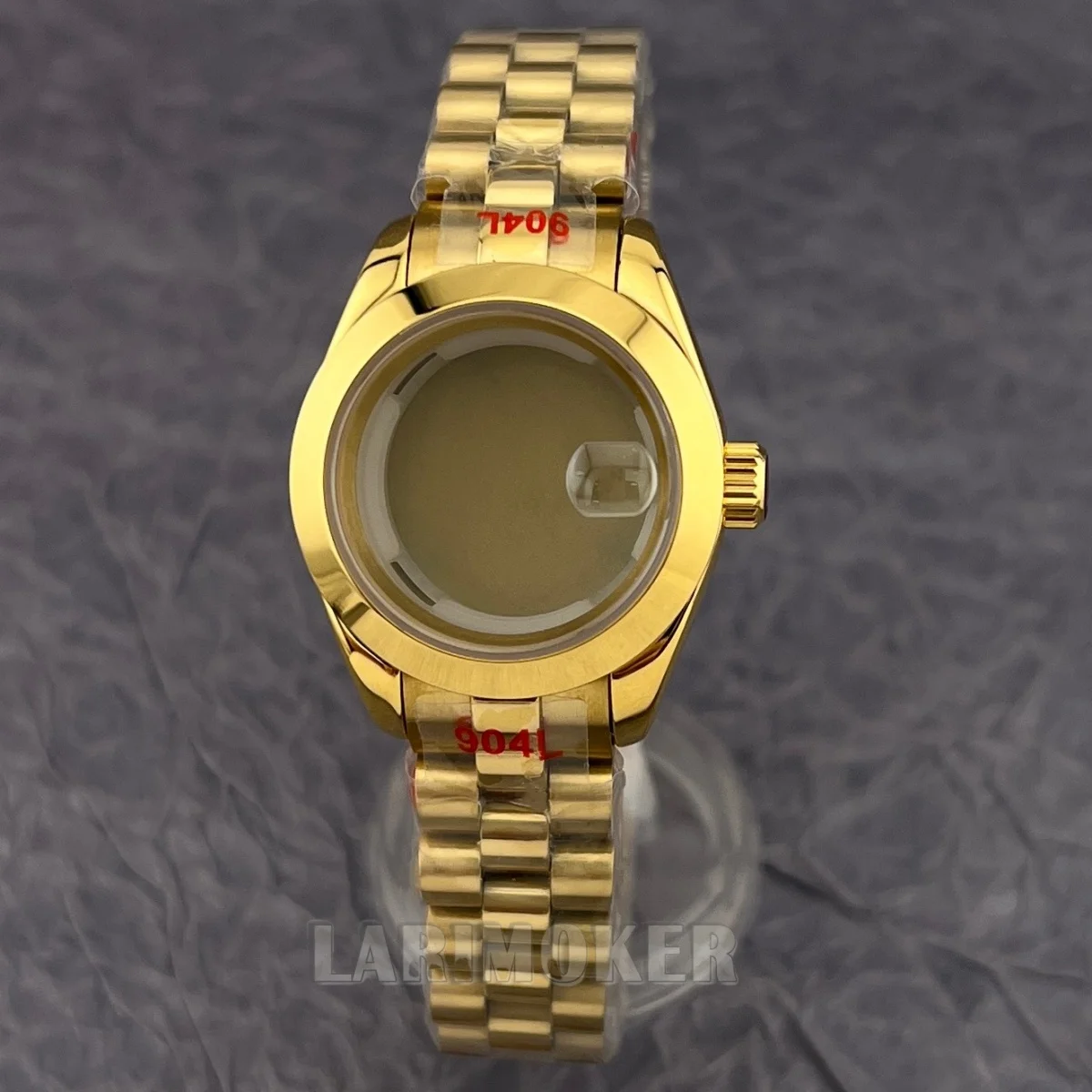 28mm-ゴールド-シルバー-ローズゴールド-nh05-レディースケース-ポリッシュ仕上げの斜めベゼル-サファイアガラス-耐水性-nh06-nh05-自動巻きムーブメント