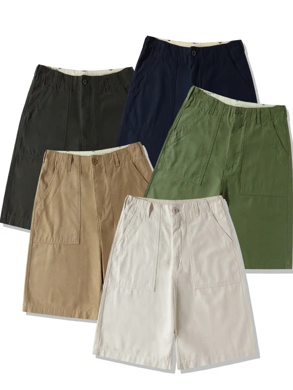 

Мужские шорты American Retro OG107: повседневные, рабочие, из сатина, длиной до середины икры, летние, прямые, из чистого хлопка, в стиле брюк-карго