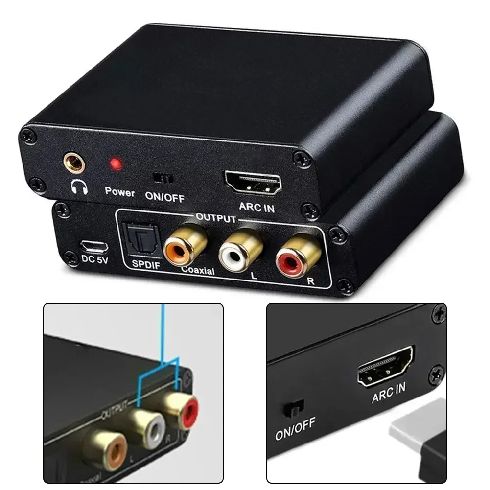 1 PC Audio Converter Seamless Extraction Of TV Audio To External Sound Systems 192KHz High Sampling Rate Udio Extractor